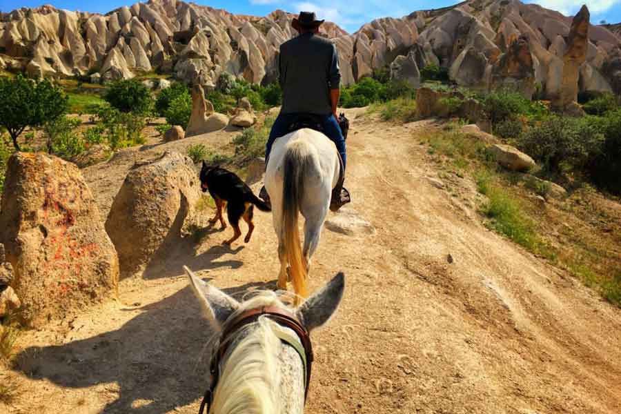 Out for a hack horseback riding in Cappadocia